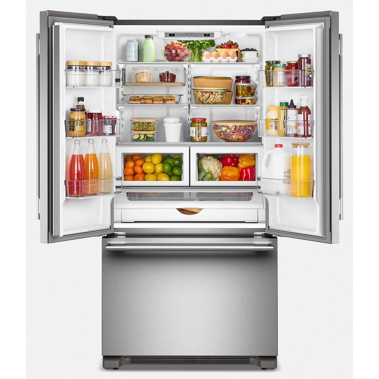 KitchenAid 36-inch, 21.9 cu. ft. Counter-Depth French 3-Door Refrigerator with Ice Maker KRFC136TPS IMAGE 2