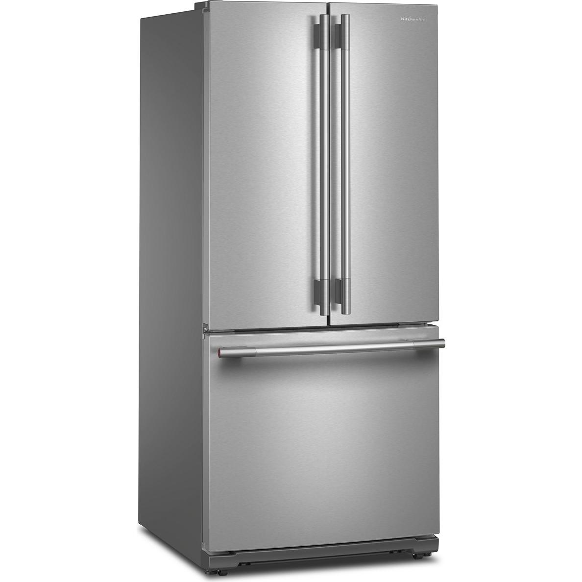 KitchenAid 30-inch, 20 cu. ft. Freestanding French 3-Door Refrigerator with Water Dispenser KRFF330SPS IMAGE 4
