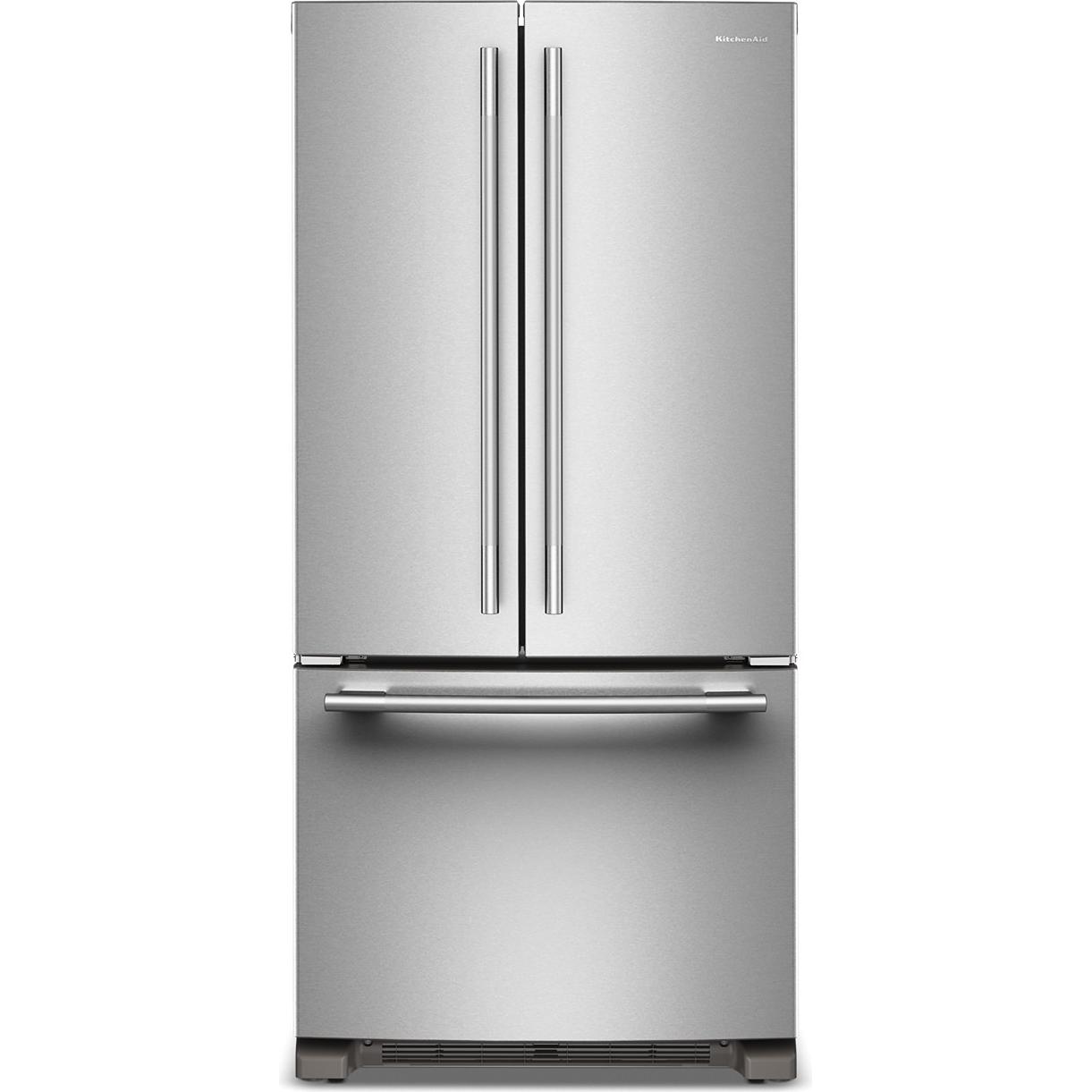 KitchenAid 33-inch, 22 cu. ft. Freestanding French 3-Door Refrigerator with Ice Maker KRFF333SPS IMAGE 1