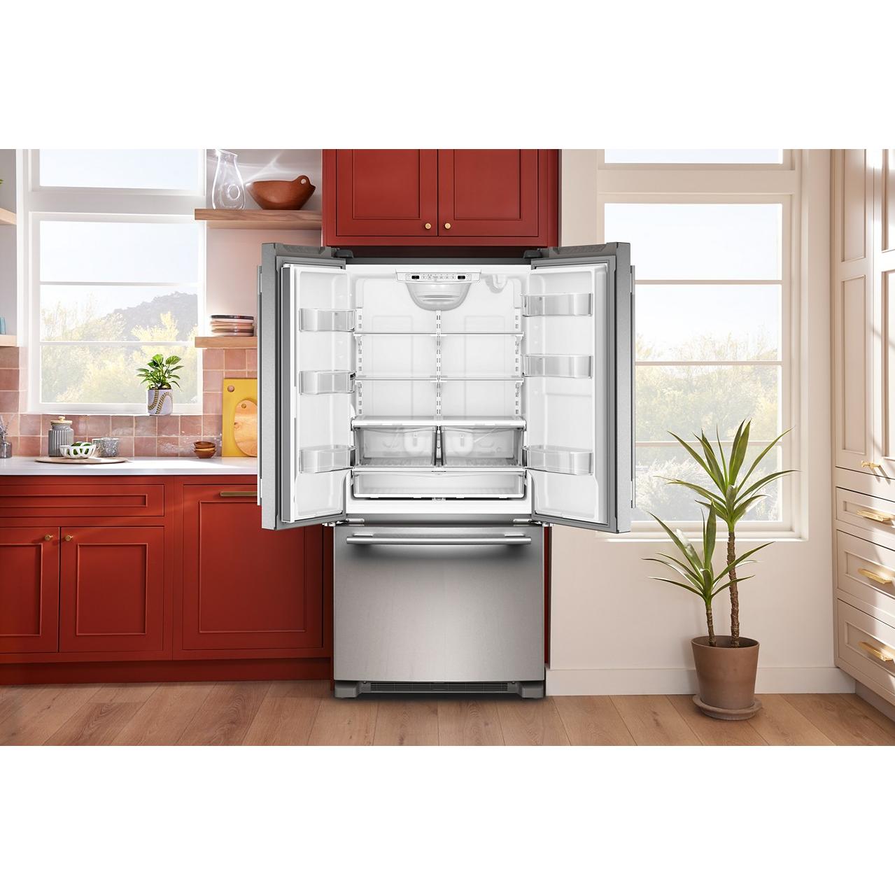 KitchenAid 33-inch, 22 cu. ft. Freestanding French 3-Door Refrigerator with Ice Maker KRFF333SPS IMAGE 8