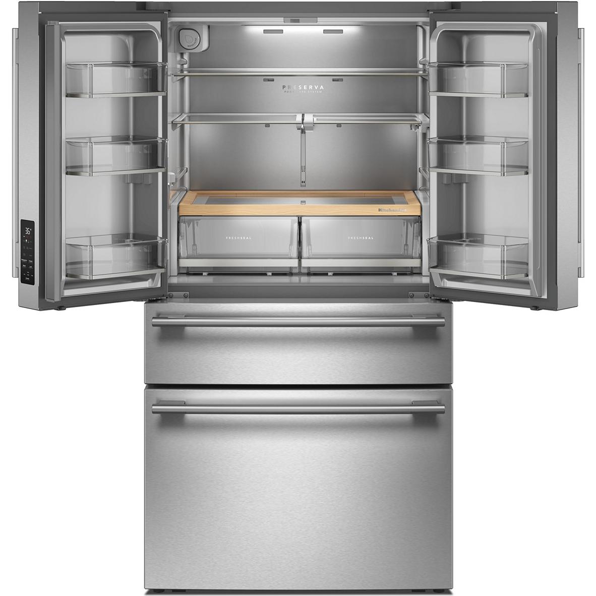 KitchenAid 36-inch, 30 cu. ft. French 3-Door Refrigerator with Interior Water Dispenser and Ice Maker KRMF336SPS IMAGE 2