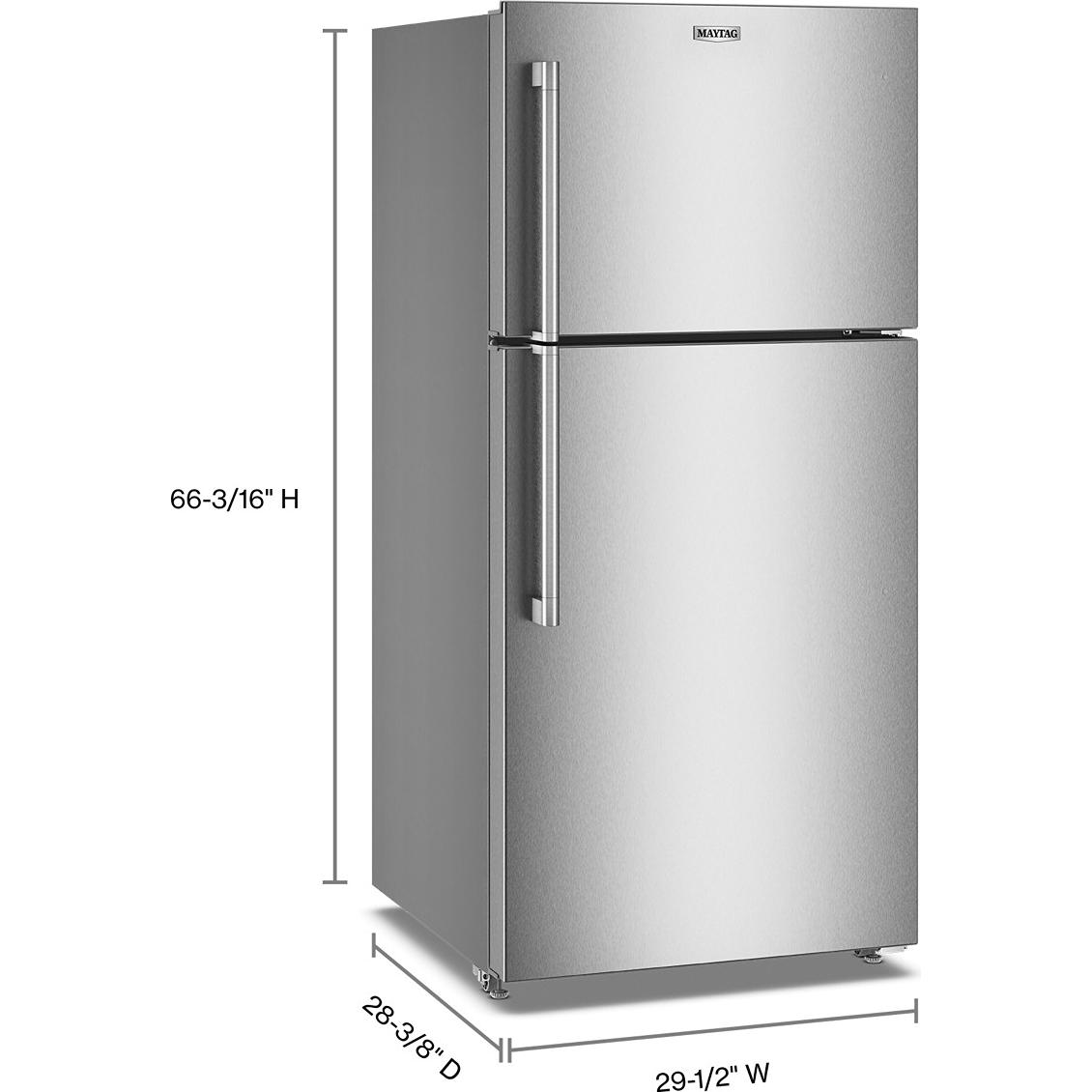 Maytag 30-inch, 19 cu. ft. Freestanding Top Freezer Refrigerator with EvenAir™ Cooling Tower MRTX5119SZ IMAGE 6
