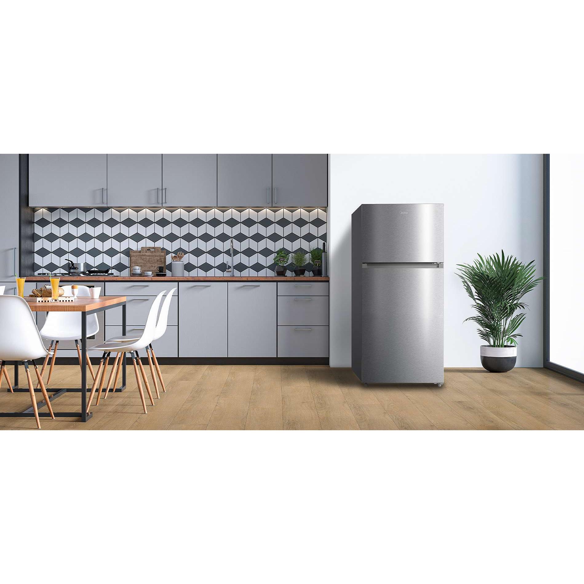 Midea 28-inch, 14.2 cu. ft. Freestanding Top Freezer Refrigerator MRT14D2BST IMAGE 9