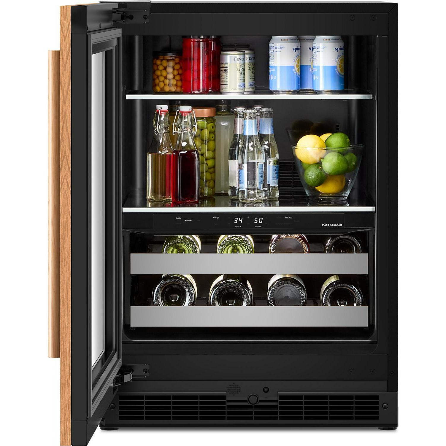 KitchenAid 24" Beverage Center with Glass Door and Wood-Front Racks KUBL524SPA IMAGE 5