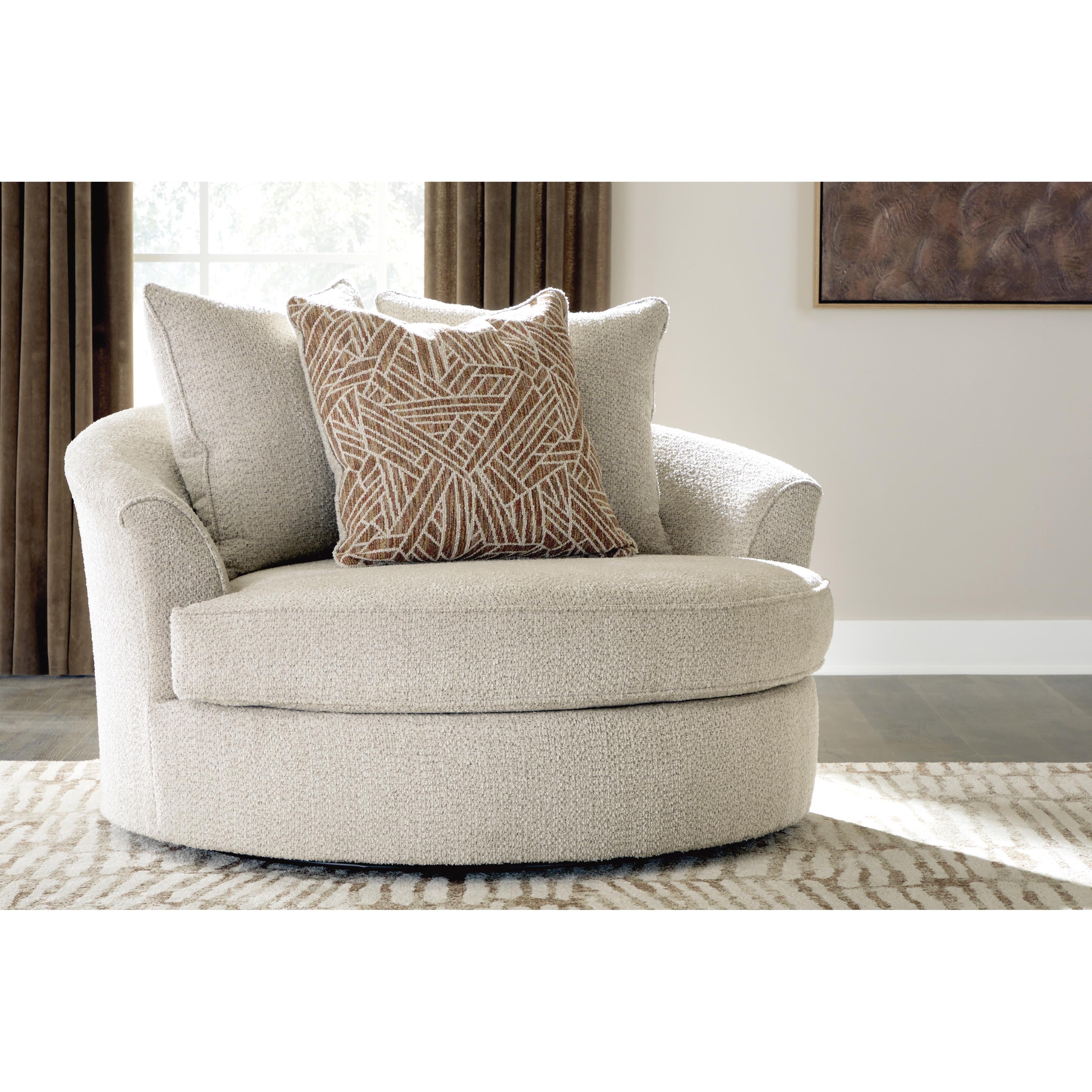 Benchcraft Steelwater Retreat Swivel Fabric Accent Chair 6670421 IMAGE 4