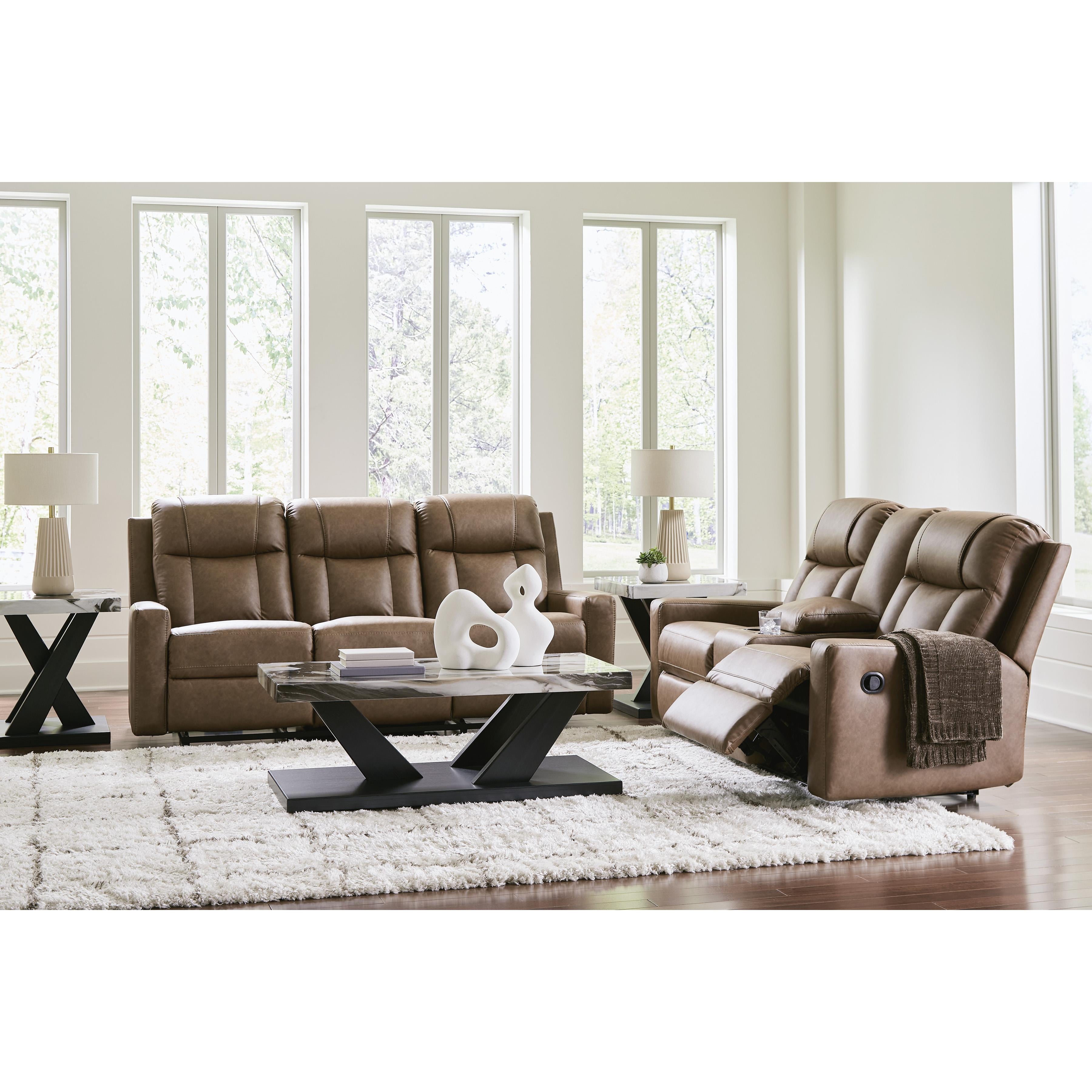 Benchcraft Mackmenville Reclining Leather Look Sofa 7471488 IMAGE 8