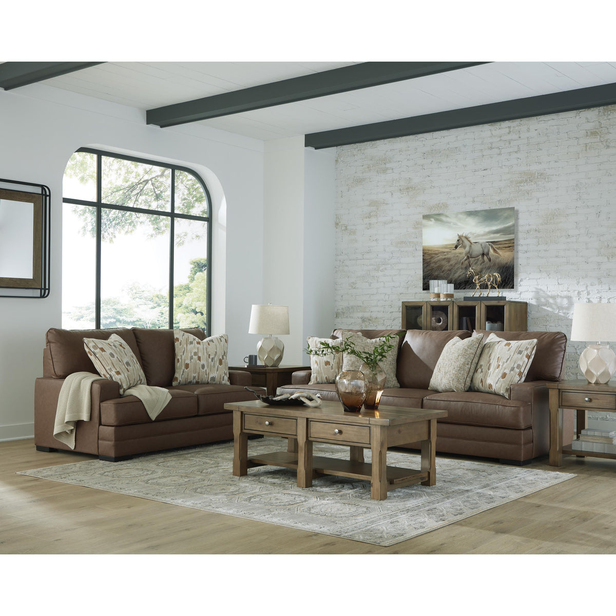 Benchcraft VillaCourt Stationary Leather Look Sofa 7490938 IMAGE 6