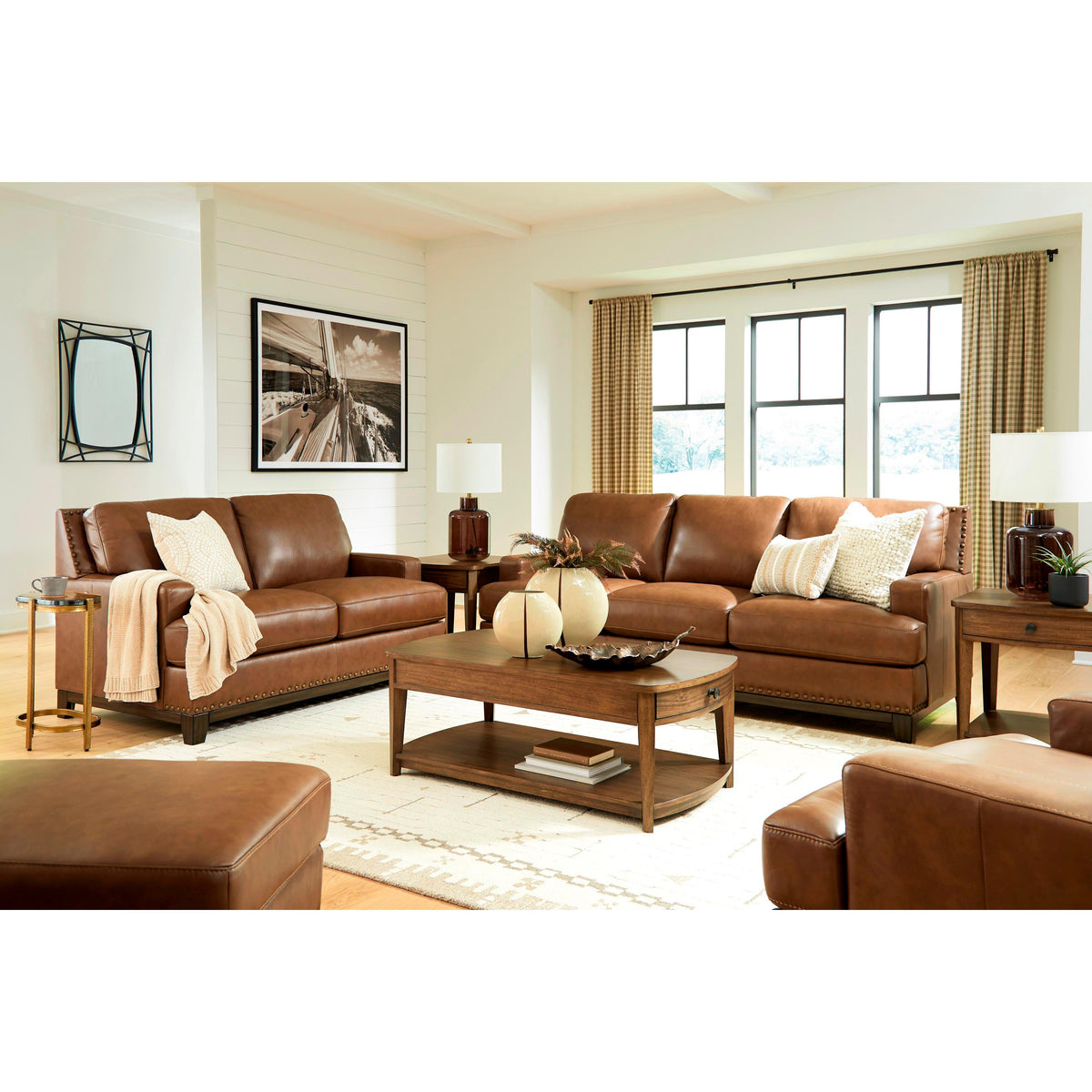 Signature Design by Ashley Saonara Stationary Leather Match Sofa PC7310938 IMAGE 11