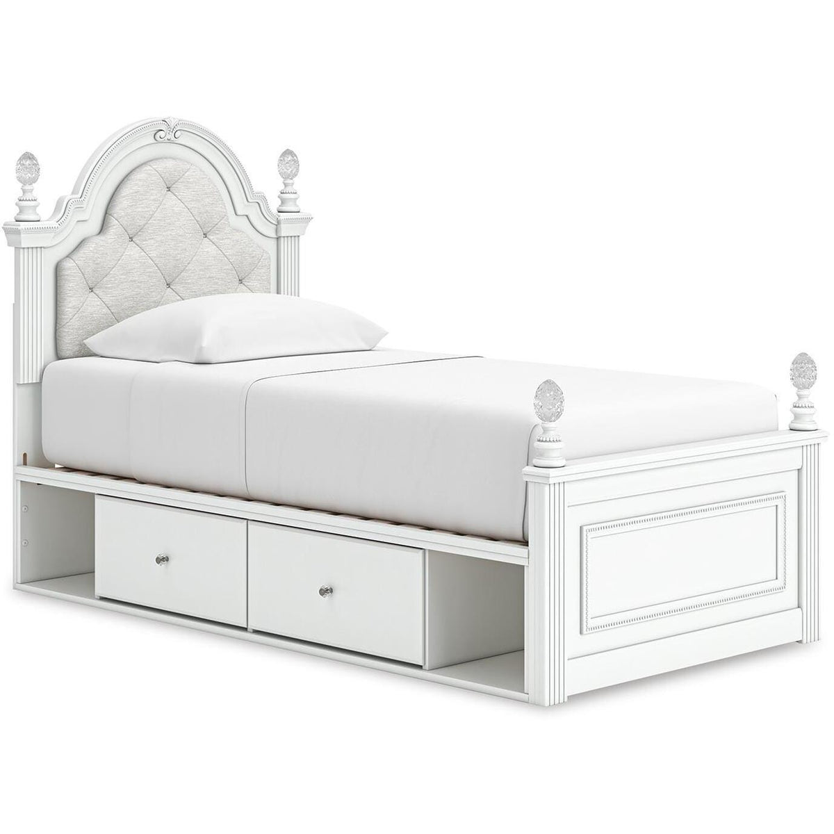 Signature Design by Ashley Kozlani Twin Upholstered Panel Bed with Storage B100-11/PCB1819-153/PCB1819-50/PCB1819-50/PCB1819-52 IMAGE 1