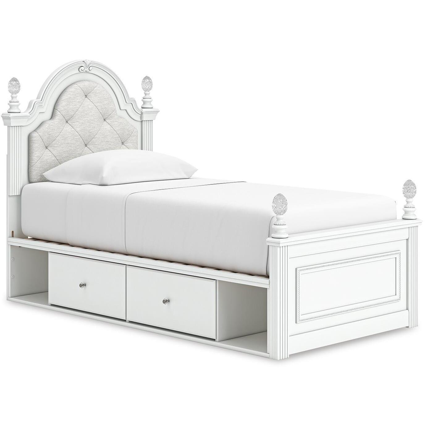 Signature Design by Ashley Kozlani Twin Upholstered Panel Bed with Storage B100-11/PCB1819-153/PCB1819-50/PCB1819-50/PCB1819-52 IMAGE 1