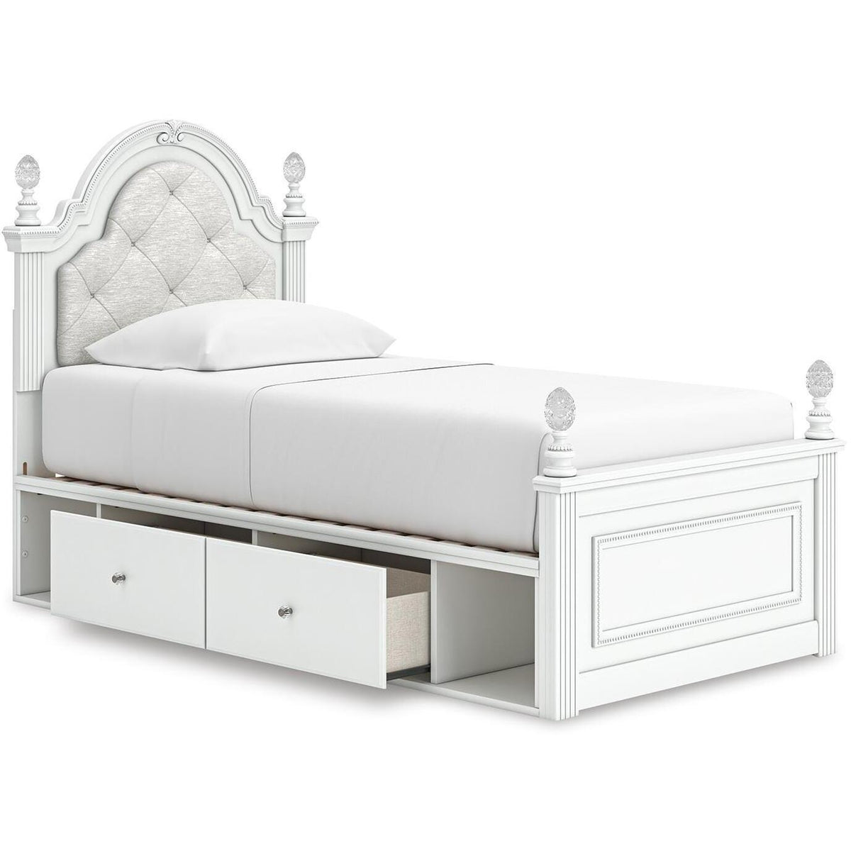 Signature Design by Ashley Kozlani Twin Upholstered Panel Bed with Storage B100-11/PCB1819-153/PCB1819-50/PCB1819-50/PCB1819-52 IMAGE 3