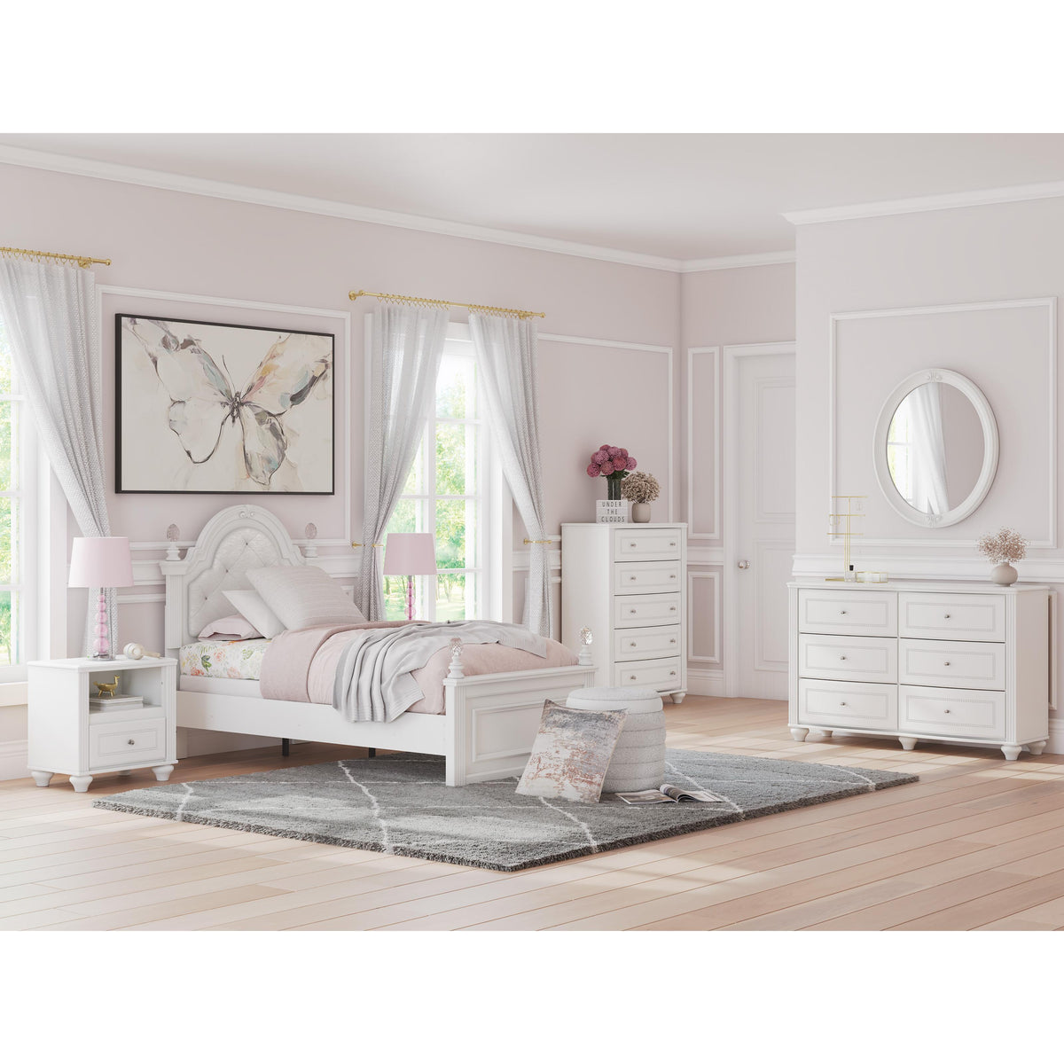 Signature Design by Ashley Kozlani Twin Upholstered Panel Bed PCB1819-153/PCB1819-52/PCB1819-83 IMAGE 11