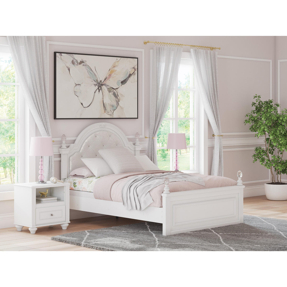 Signature Design by Ashley Kozlani Full Upholstered Panel Bed PCB1819-187/PCB1819-84/PCB1819-86 IMAGE 6