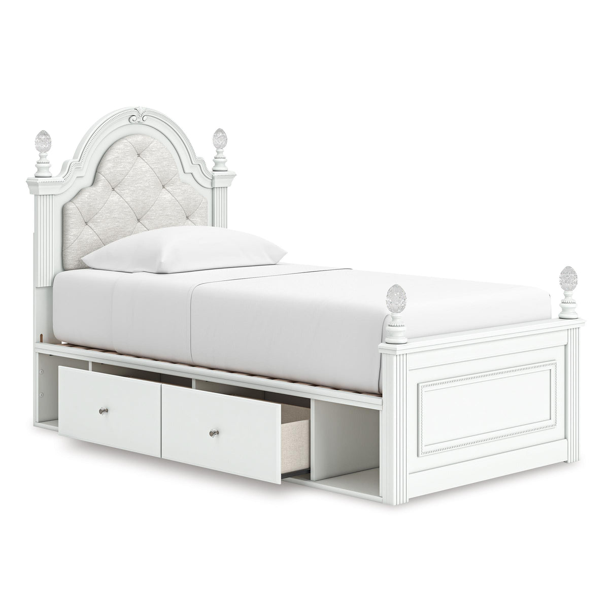 Signature Design by Ashley Kozlani Twin Upholstered Panel Bed with Storage PCB1819-153/PCB1819-52/PCB1819-150/B100-11 IMAGE 2
