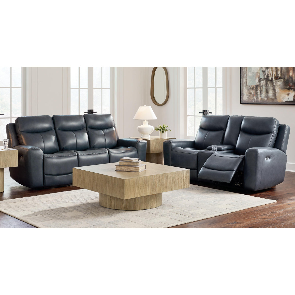 Signature Design by Ashley Next Move Power Reclining Leather Match Sofa PCU1210015 IMAGE 5