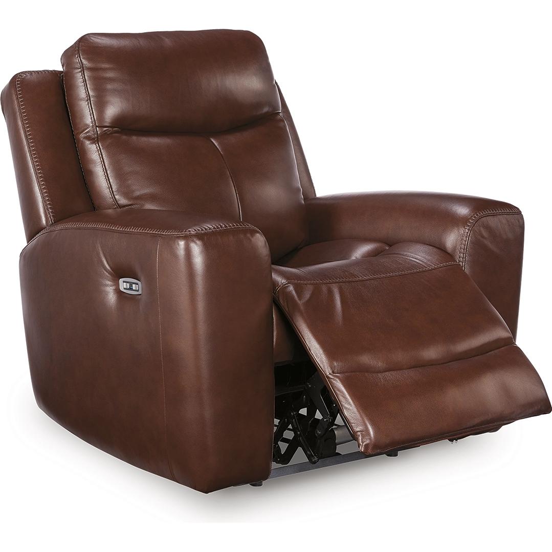 Signature Design by Ashley Next Move Power Leather Match Recliner PCU1210213 IMAGE 2