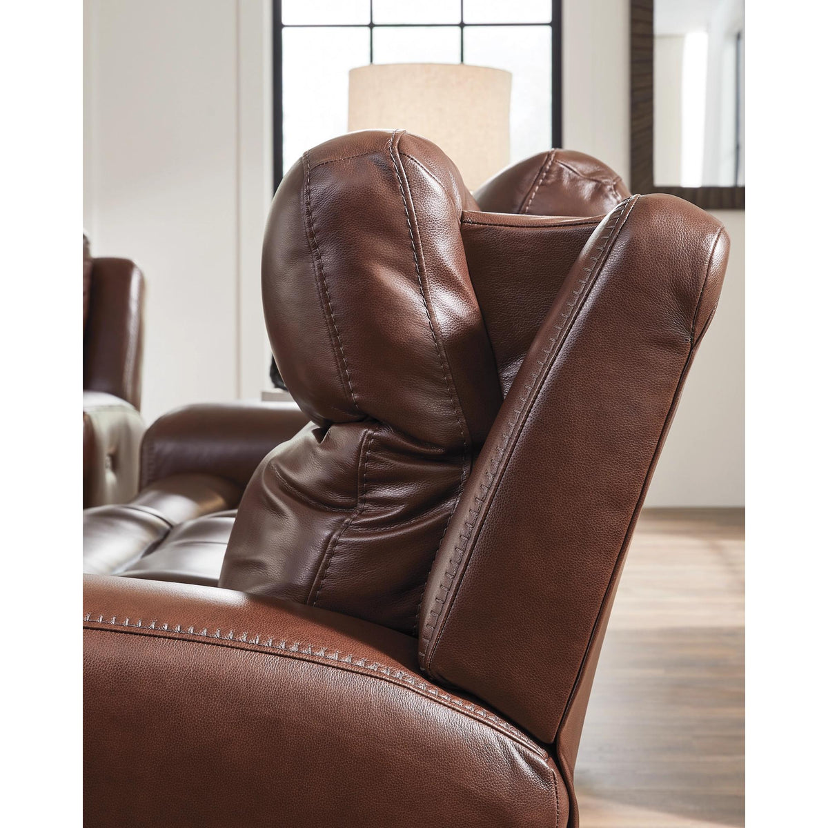 Signature Design by Ashley Next Move Power Reclining Leather Match Sofa PCU1210215 IMAGE 4
