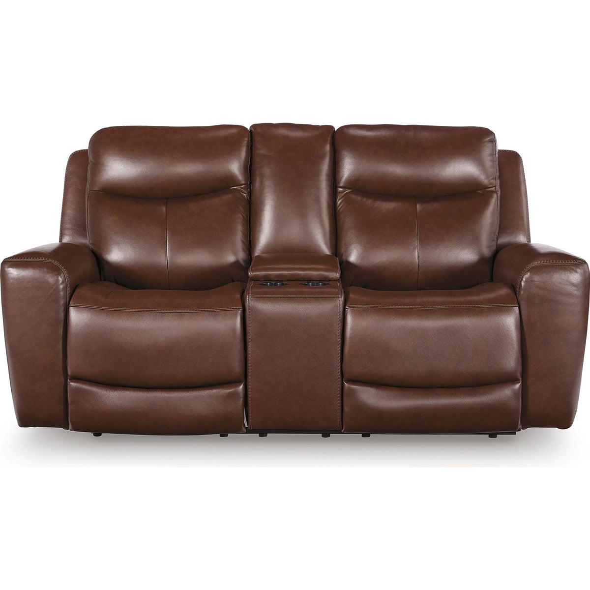 Signature Design by Ashley Next Move Power Reclining Leather Match Loveseat with Console PCU1210218 IMAGE 3
