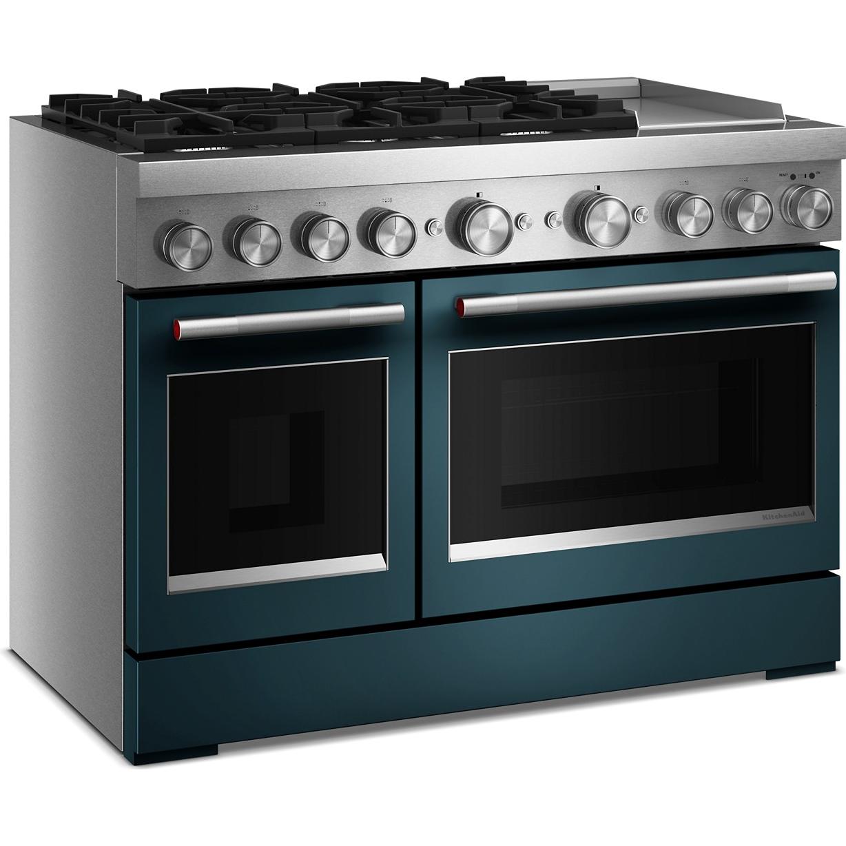 KitchenAid 48-inch Freestanding Commercial-Style Dual-Fuel Range with Griddle KFDD948SAG IMAGE 3