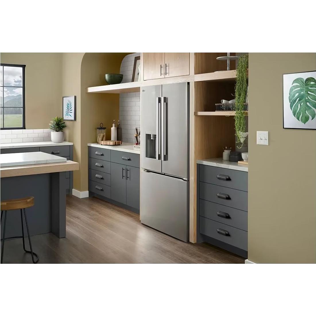LG 24-inch, 23.7 cu. ft. Counter-Depth MAX™ French 3-Door Refrigerator with Zero Clearance™ LF24Z6330S IMAGE 12