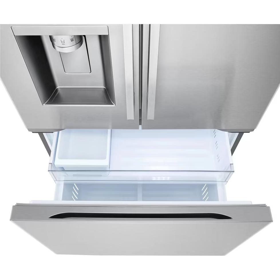 LG 24-inch, 23.7 cu. ft. Counter-Depth MAX™ French 3-Door Refrigerator with Zero Clearance™ LF24Z6330S IMAGE 6