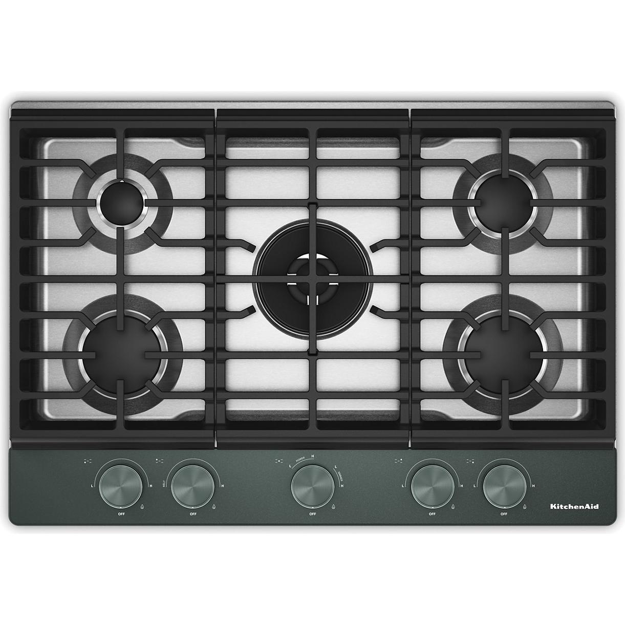 KitchenAid 30-inch Built-in Gas Cooktop with 5 Burners KCGK530SJP IMAGE 1