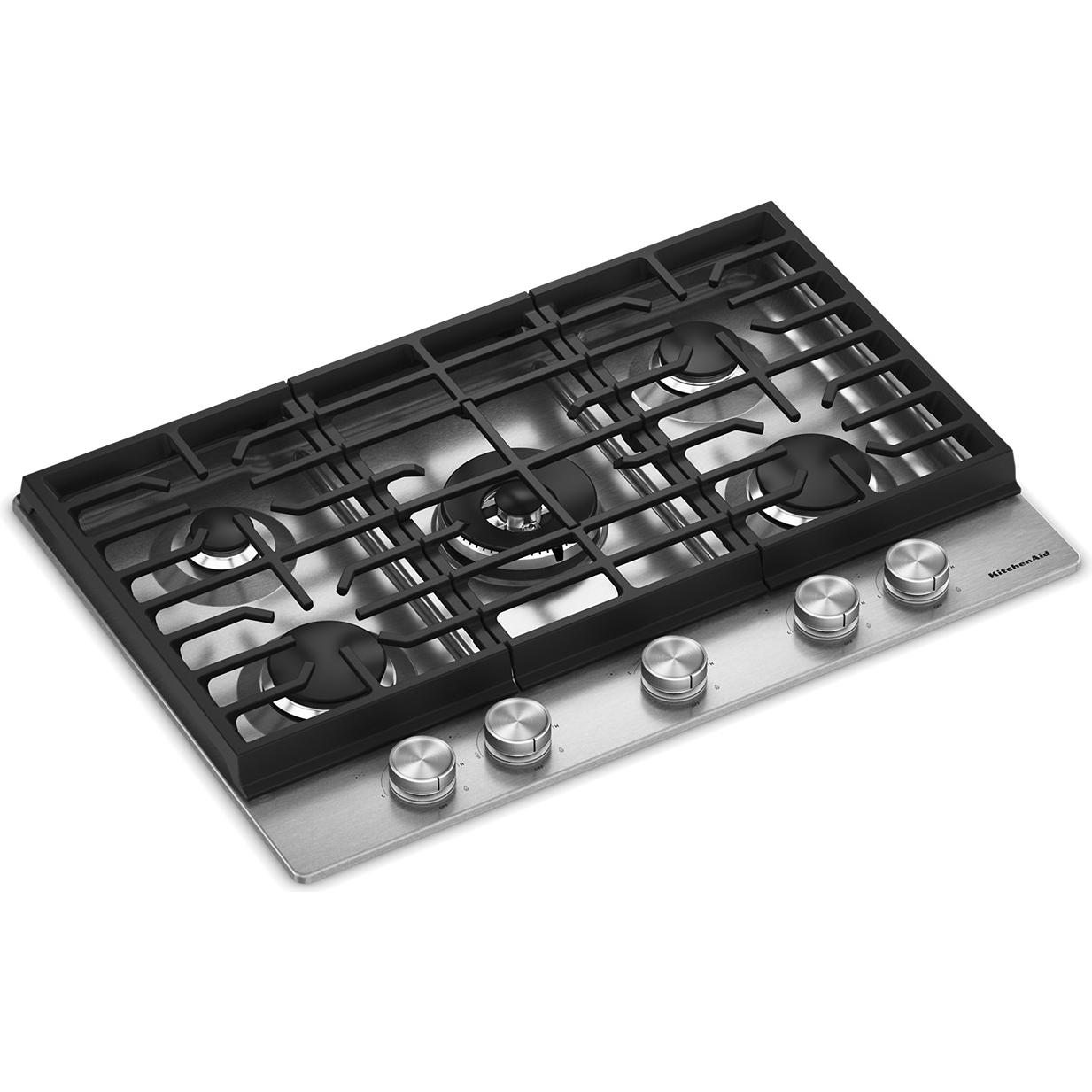 KitchenAid 30-inch Built-in Gas Cooktop with 5 Burners KCGK730SSS IMAGE 2