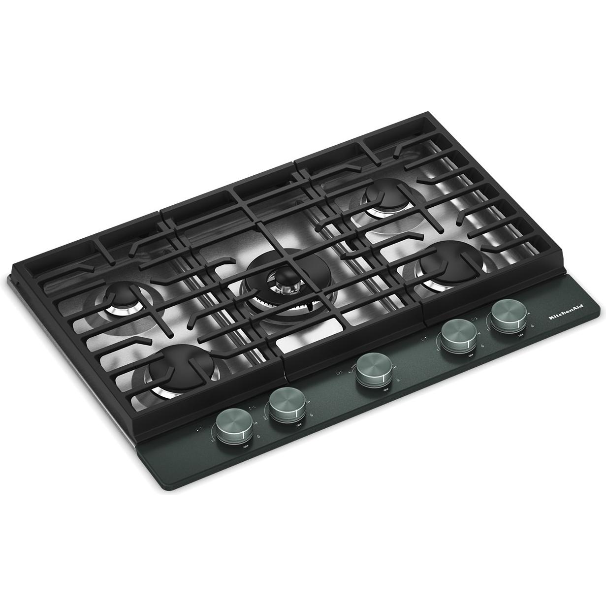 KitchenAid 30-inch Built-in Gas Cooktop with 5 Burners KCGK730SJP IMAGE 2