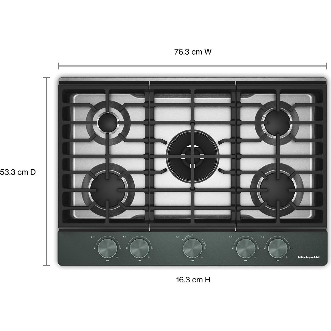 KitchenAid 30-inch Built-in Gas Cooktop with 5 Burners KCGK730SJP IMAGE 4