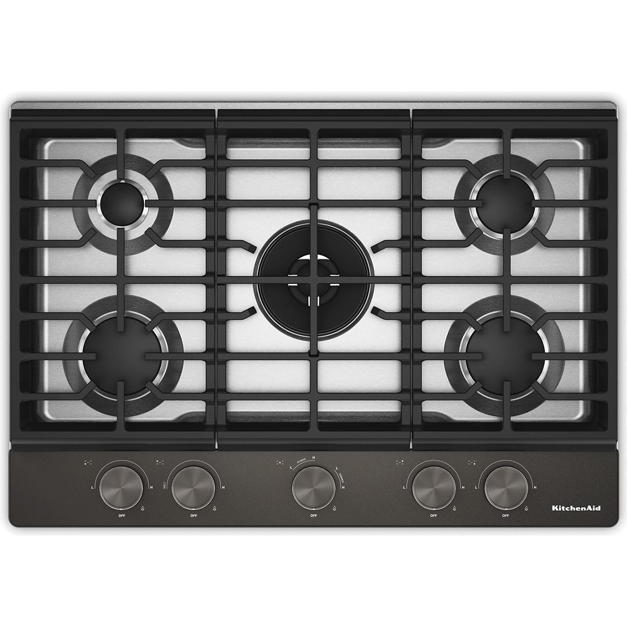 KitchenAid 30-inch Built-in Gas Cooktop with 5 Burners KCGK730SBE IMAGE 1