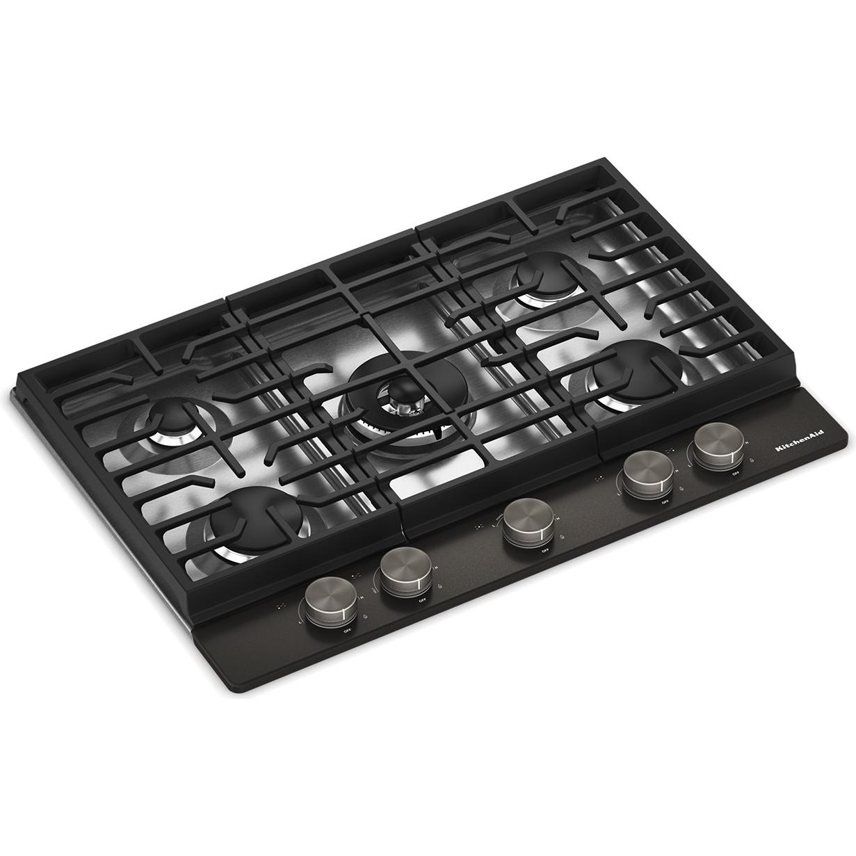 KitchenAid 30-inch Built-in Gas Cooktop with 5 Burners KCGK730SBE IMAGE 2