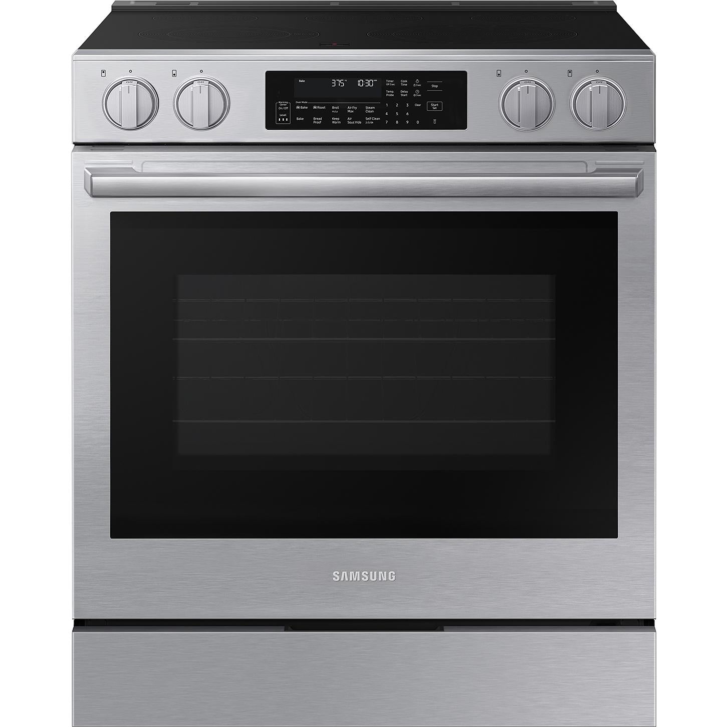 Samsung 30-inch Slide-in Electric range with Wi-Fi NSE90H63SRAC IMAGE 1