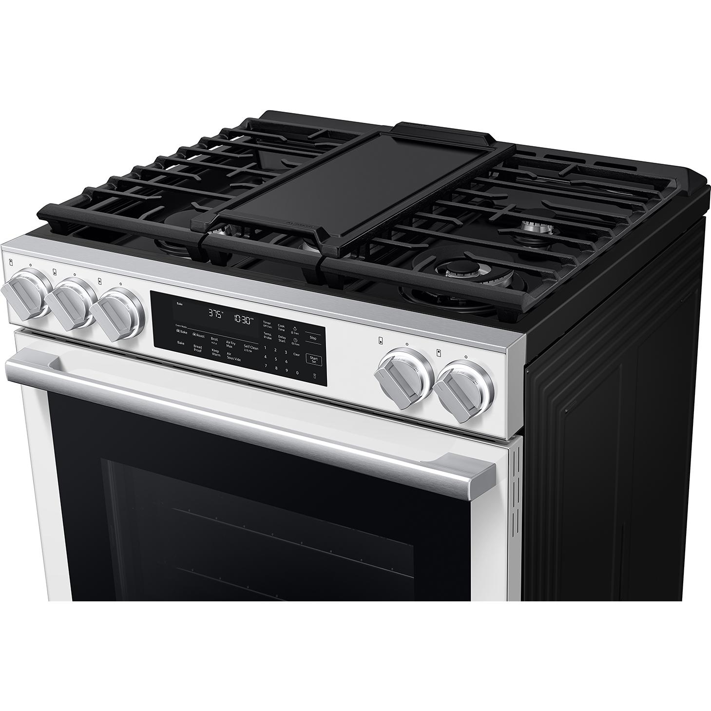 Samsung 30-inch Slide-in Gas Range with Wi-Fi NSG90H60SWAA IMAGE 3