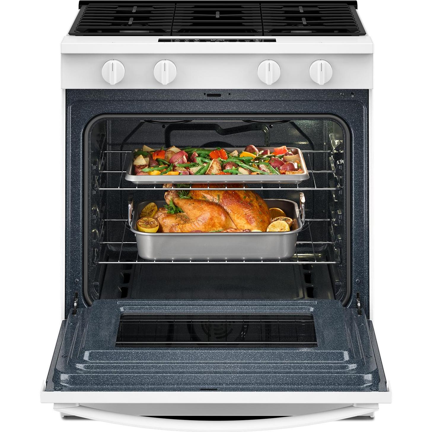 Whirlpool 30-inch Slide-in Gas Range with Air Cooking Technology WSGS4530TW IMAGE 2