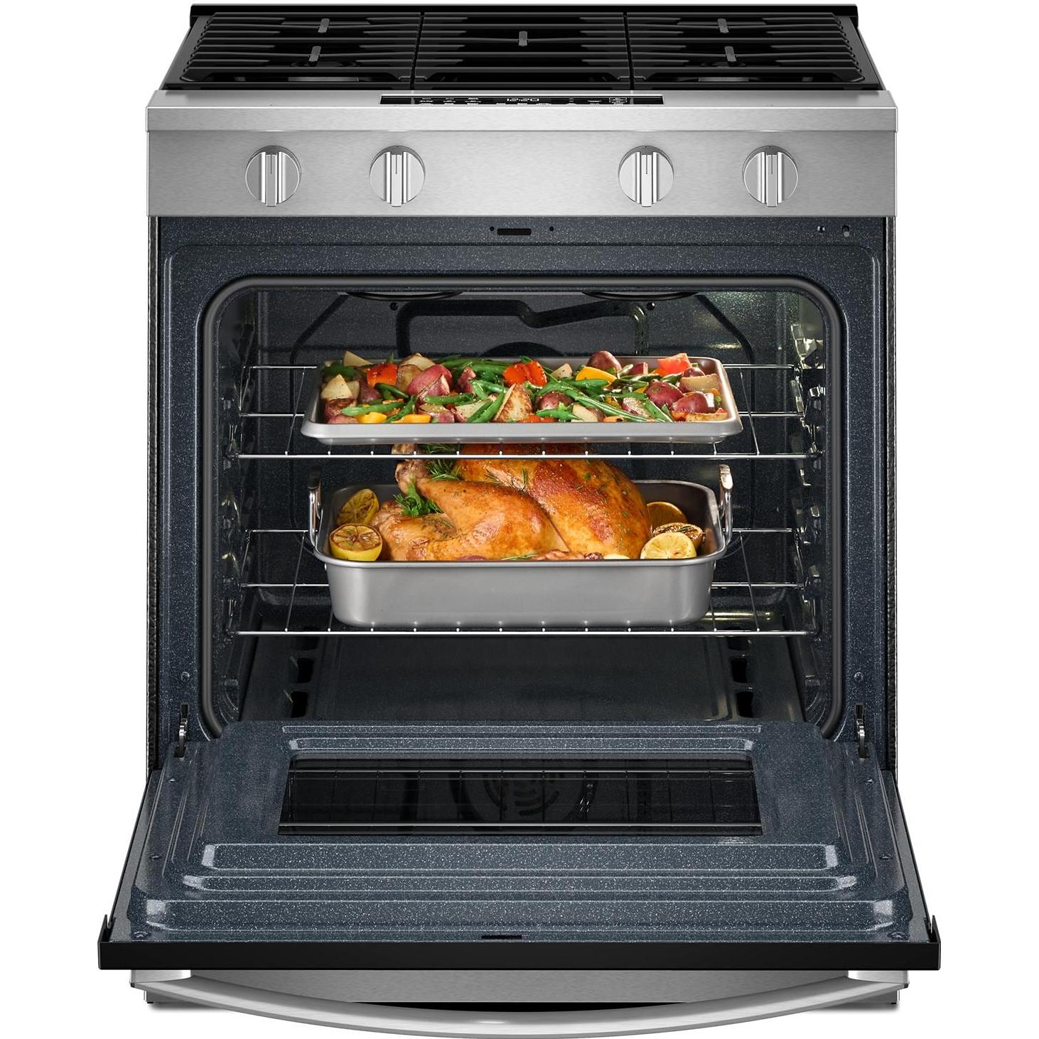 Whirlpool 30-inch Slide-in Gas Range with Air Cooking Technology WSGS4530TZ IMAGE 2