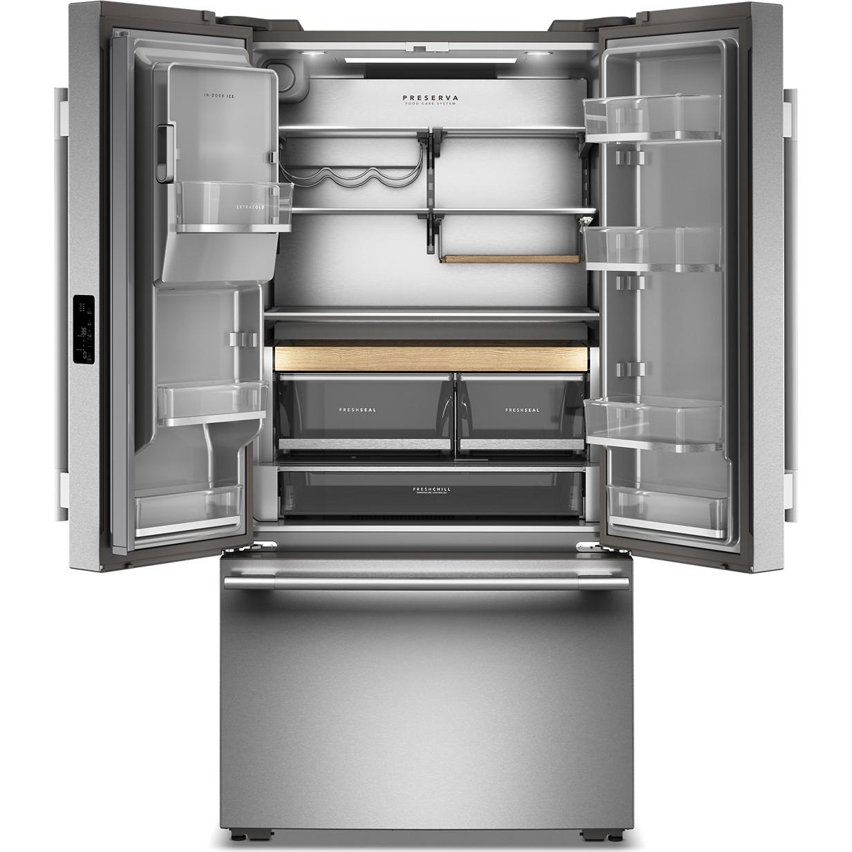 KitchenAid 36-inch, 23.9 cu. ft. Counter-Depth French 3-Door Refrigerator with Wi-Fi KRFC736SPS IMAGE 2
