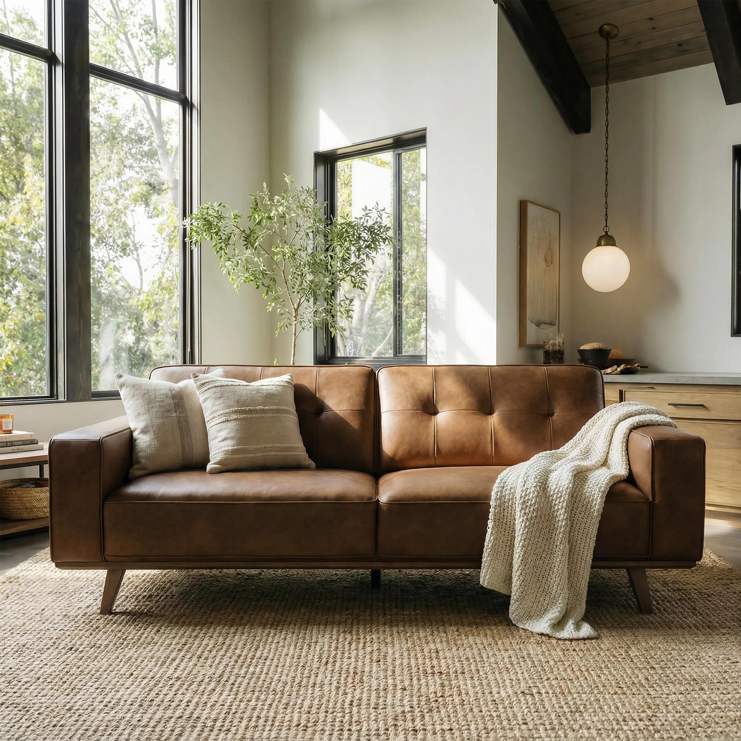 Primo International Barksdale Stationary Polyurethane Sofa 75183 IMAGE 3