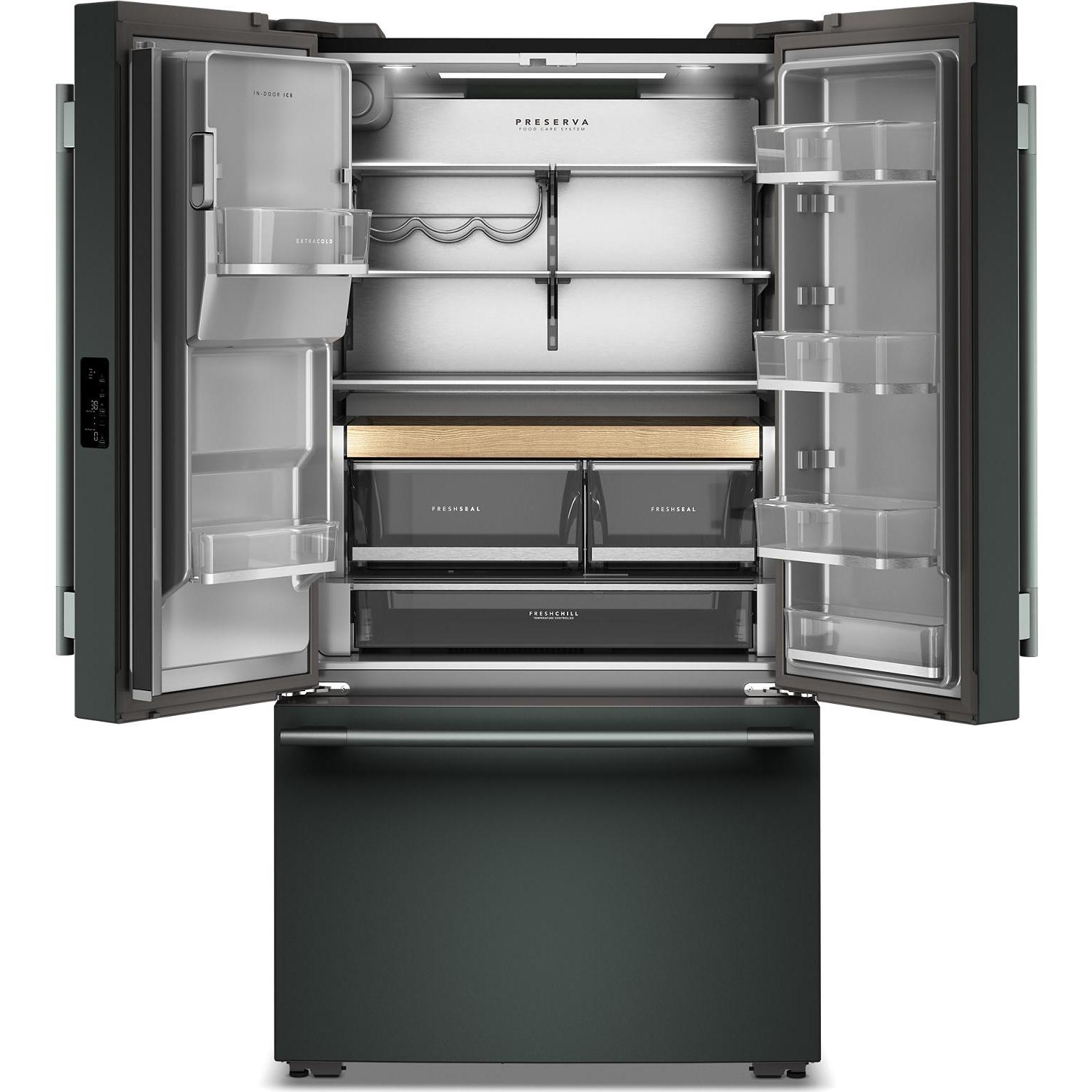 KitchenAid 36-inch, 23.1 cu. ft. Counter-Depth French 3-Door Refrigerator with External Water and Ice Dispensing System KRFC536SJP IMAGE 2