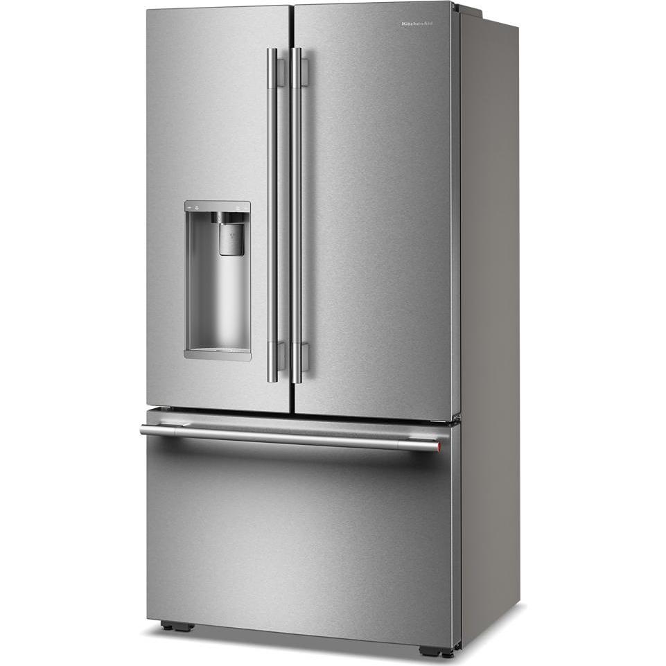 KitchenAid 36-inch, 23.1 cu. ft. Counter-Depth French 3-Door Refrigerator with External Water and Ice Dispensing System KRFC536SPS IMAGE 3