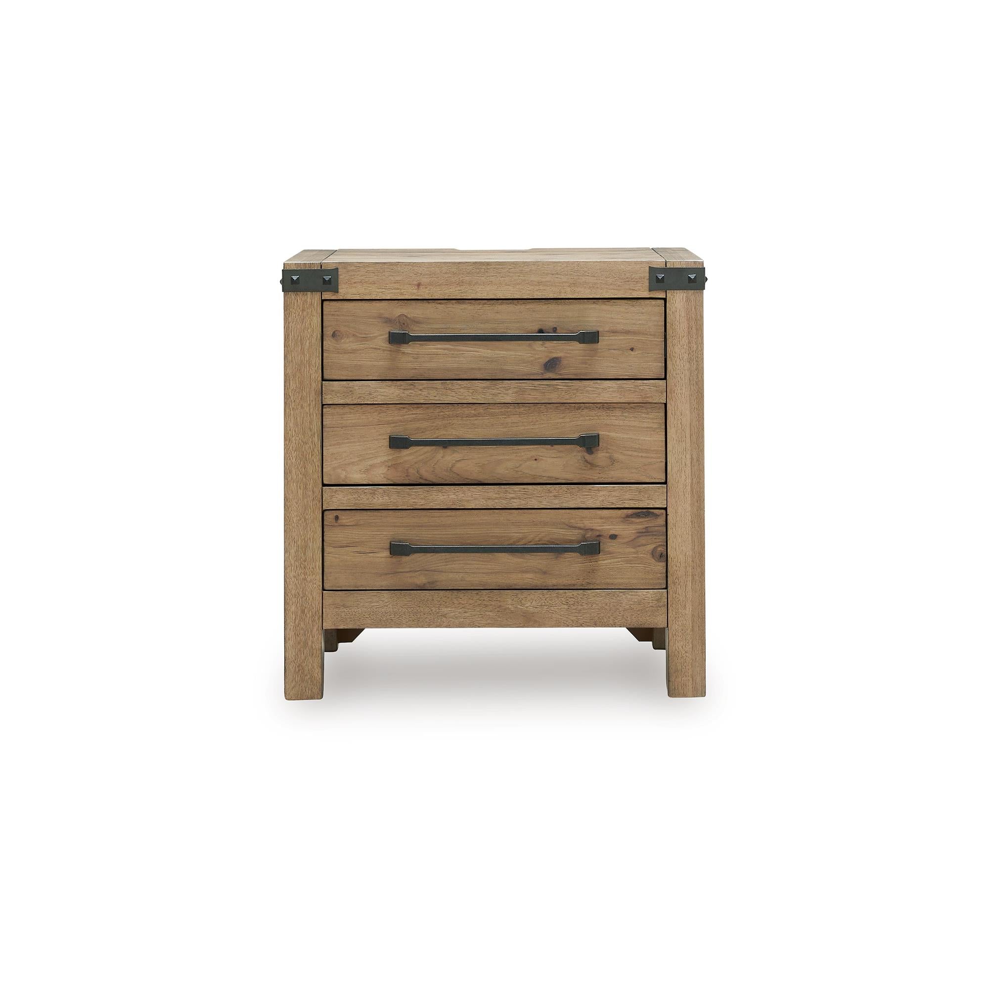 Benchcraft Ridgester B858-93 Three Drawer Night Stand IMAGE 4