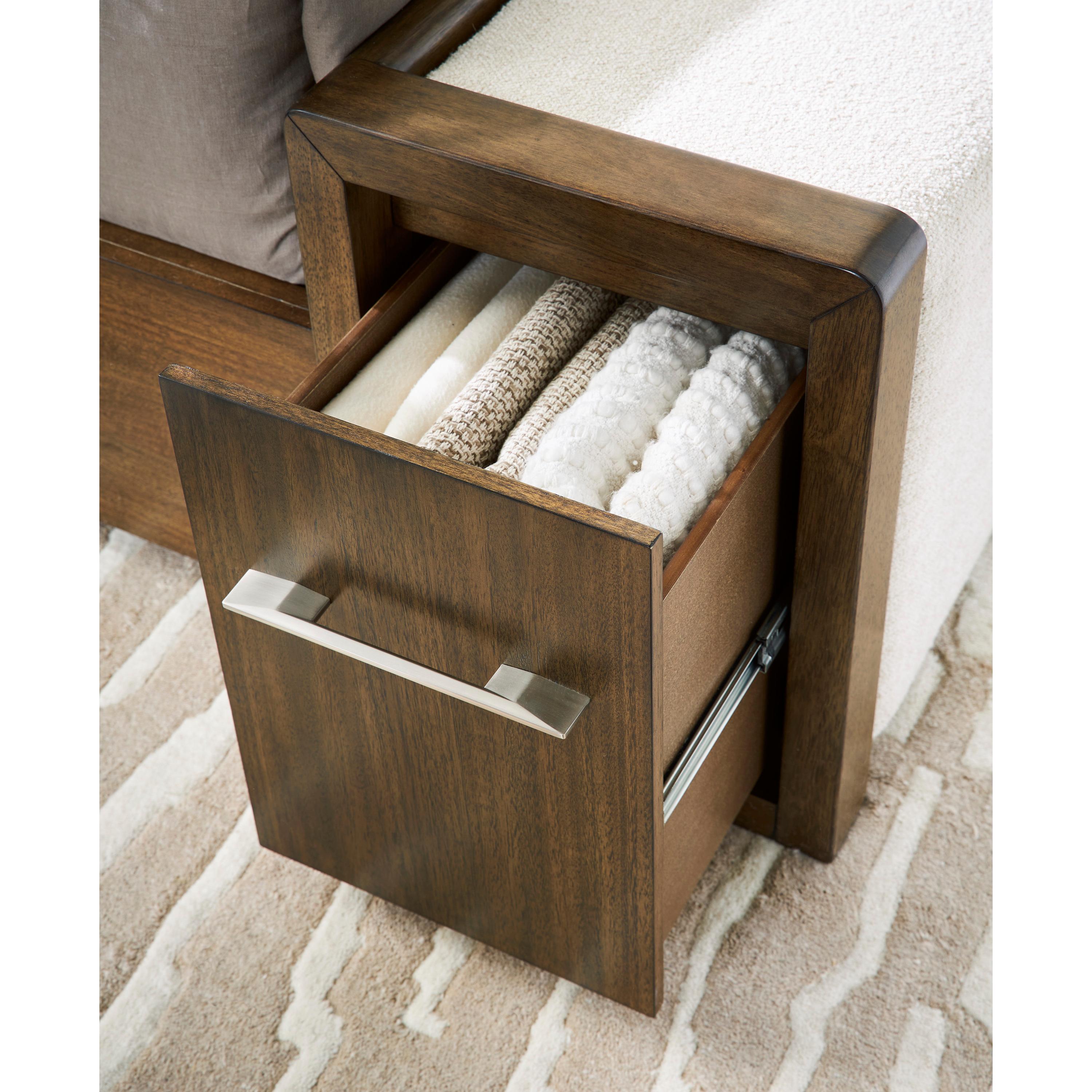 Benchcraft Marxmore B863B2 Queen Upholstered Storage Bed IMAGE 6
