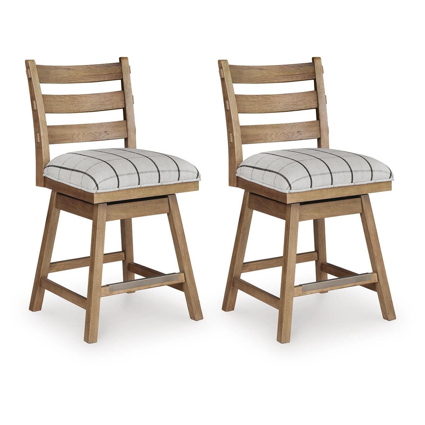 Benchcraft Ridgester D858-224 Upholstered Swivel Barstool IMAGE 3