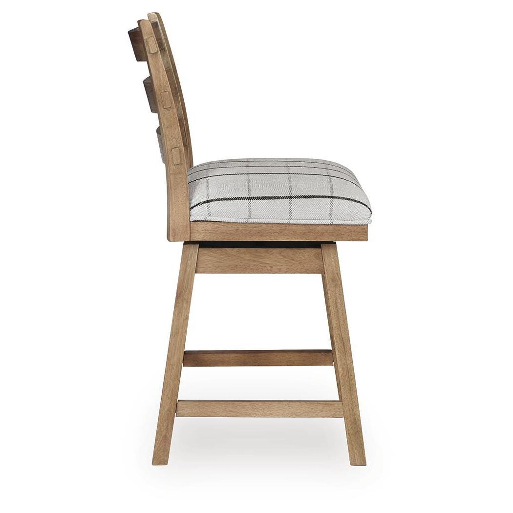 Benchcraft Ridgester D858-224 Upholstered Swivel Barstool IMAGE 4