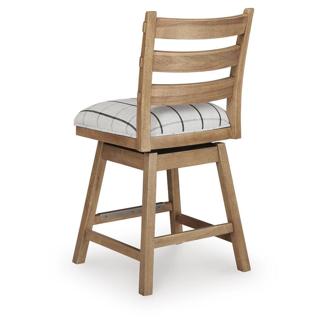 Benchcraft Ridgester D858-224 Upholstered Swivel Barstool IMAGE 6