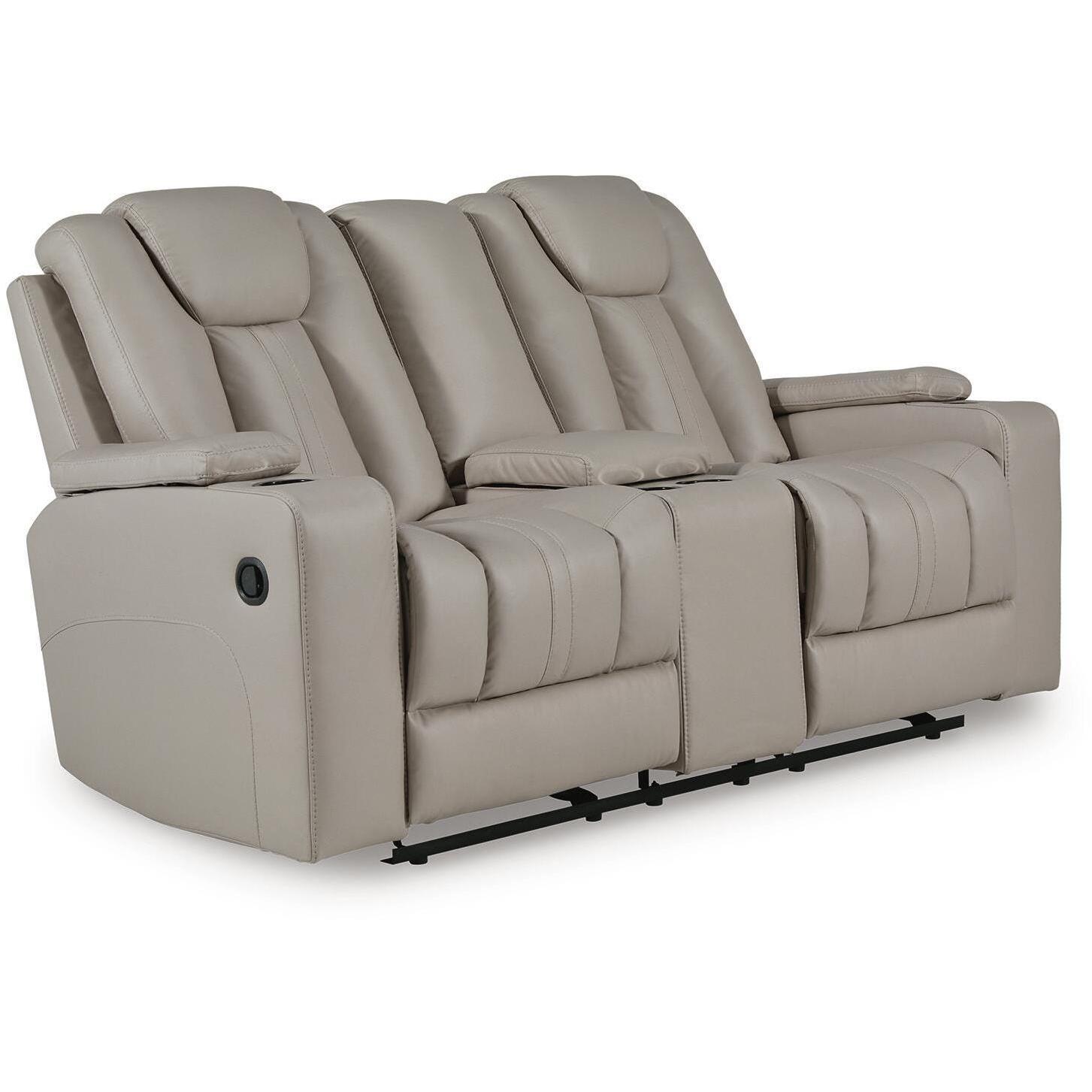 Signature Design by Ashley Elevate Edges PC8330543 Glider Reclining Loveseat with Console IMAGE 1