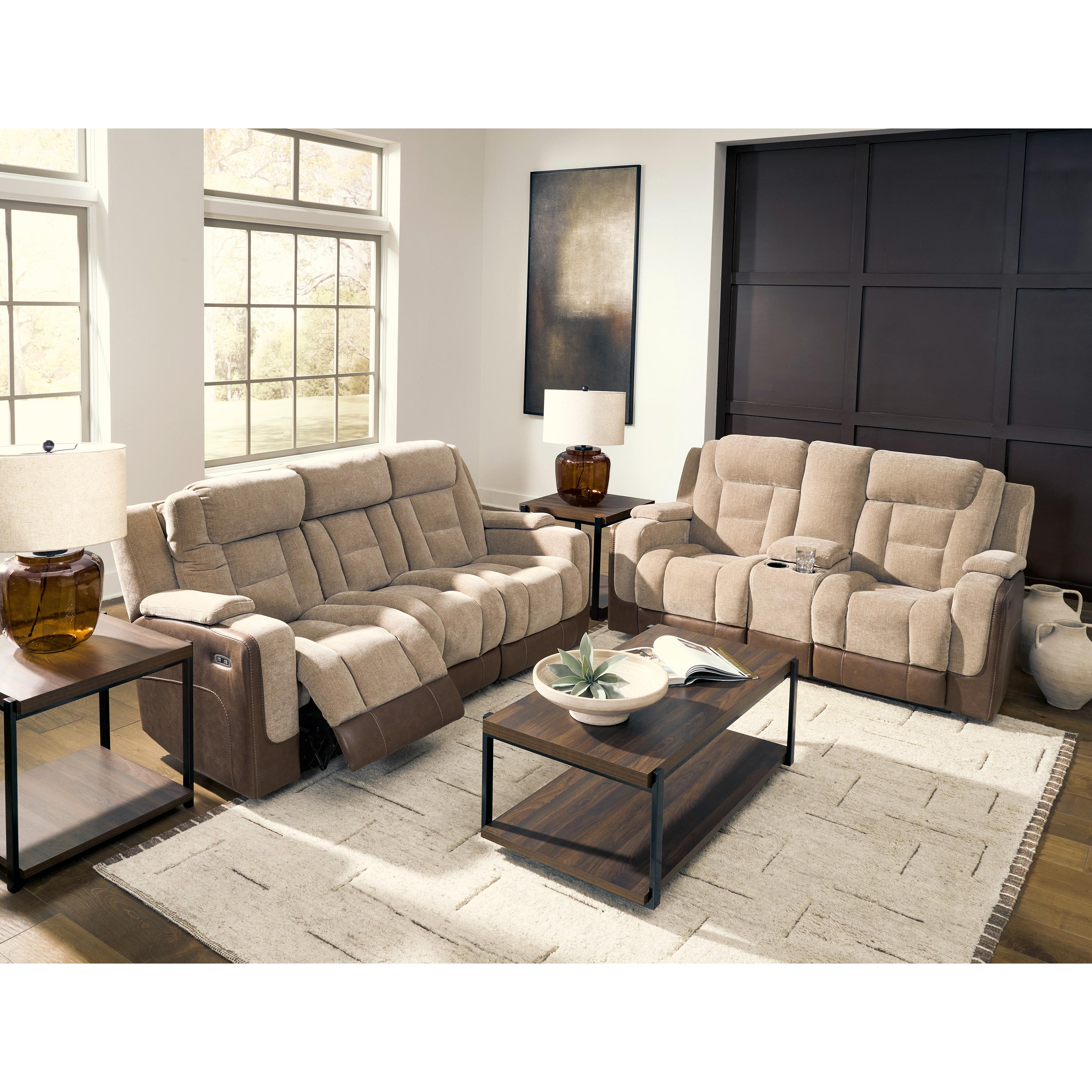Signature Design by Ashley Mixed Motion PC8350418 Power Reclining Loveseat with Console & Adjutasble Headrest IMAGE 10