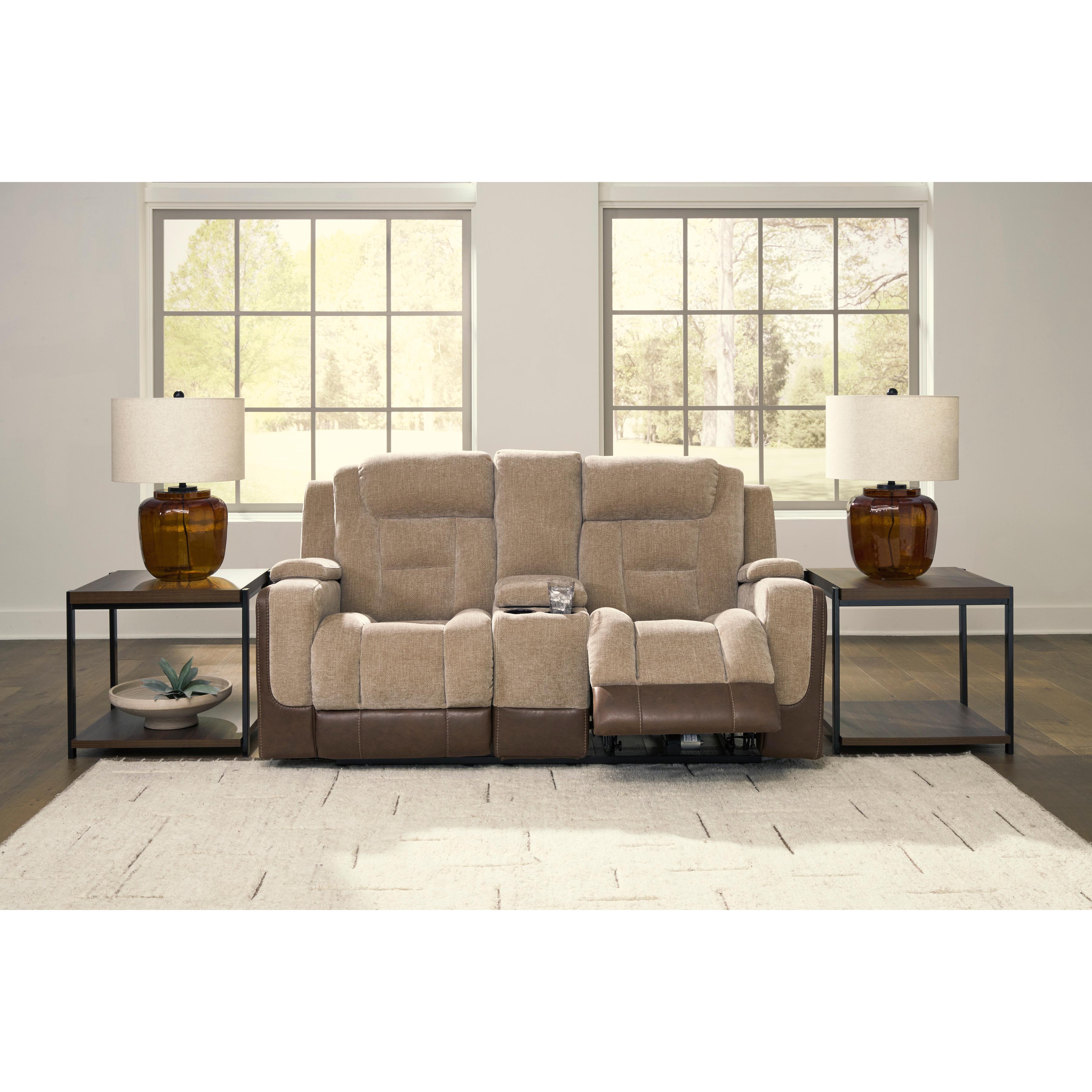 Signature Design by Ashley Mixed Motion PC8350418 Power Reclining Loveseat with Console & Adjutasble Headrest IMAGE 8