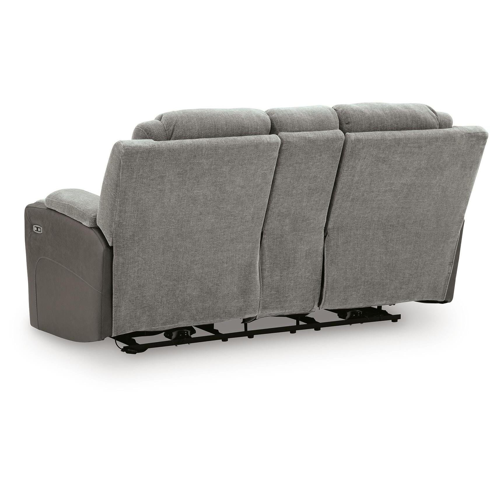 Signature Design by Ashley Mixed Motion PC8350518 Power Reclining Loveseat with Console & Adjutasble Headrest IMAGE 3