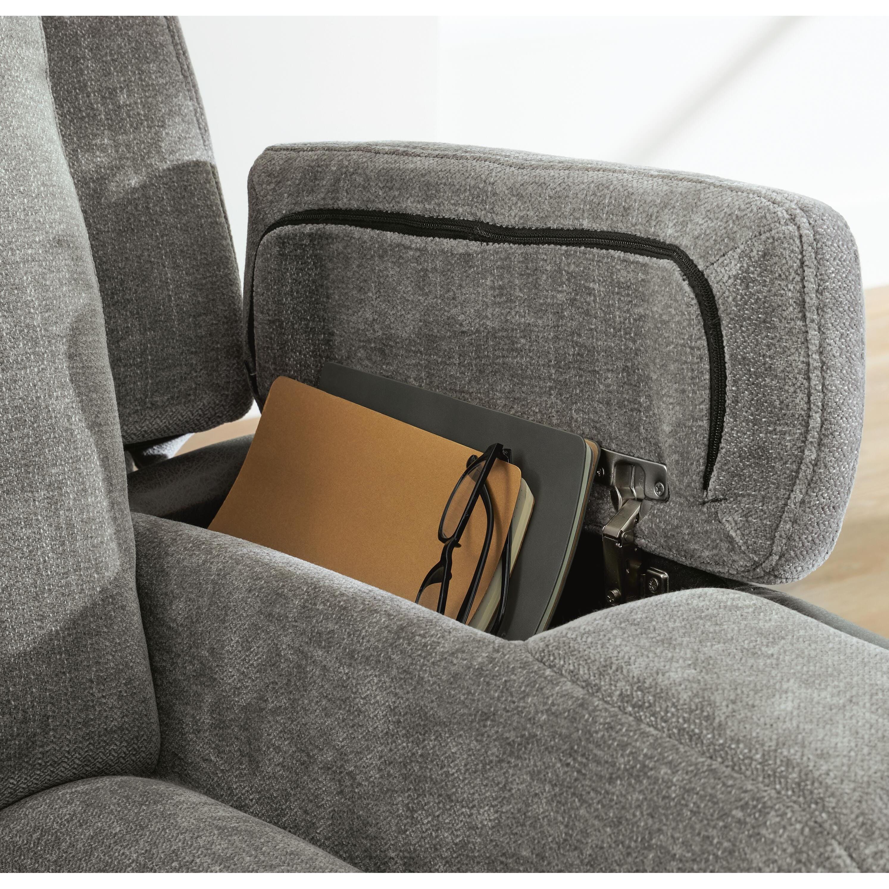 Signature Design by Ashley Mixed Motion PC8350518 Power Reclining Loveseat with Console & Adjutasble Headrest IMAGE 4