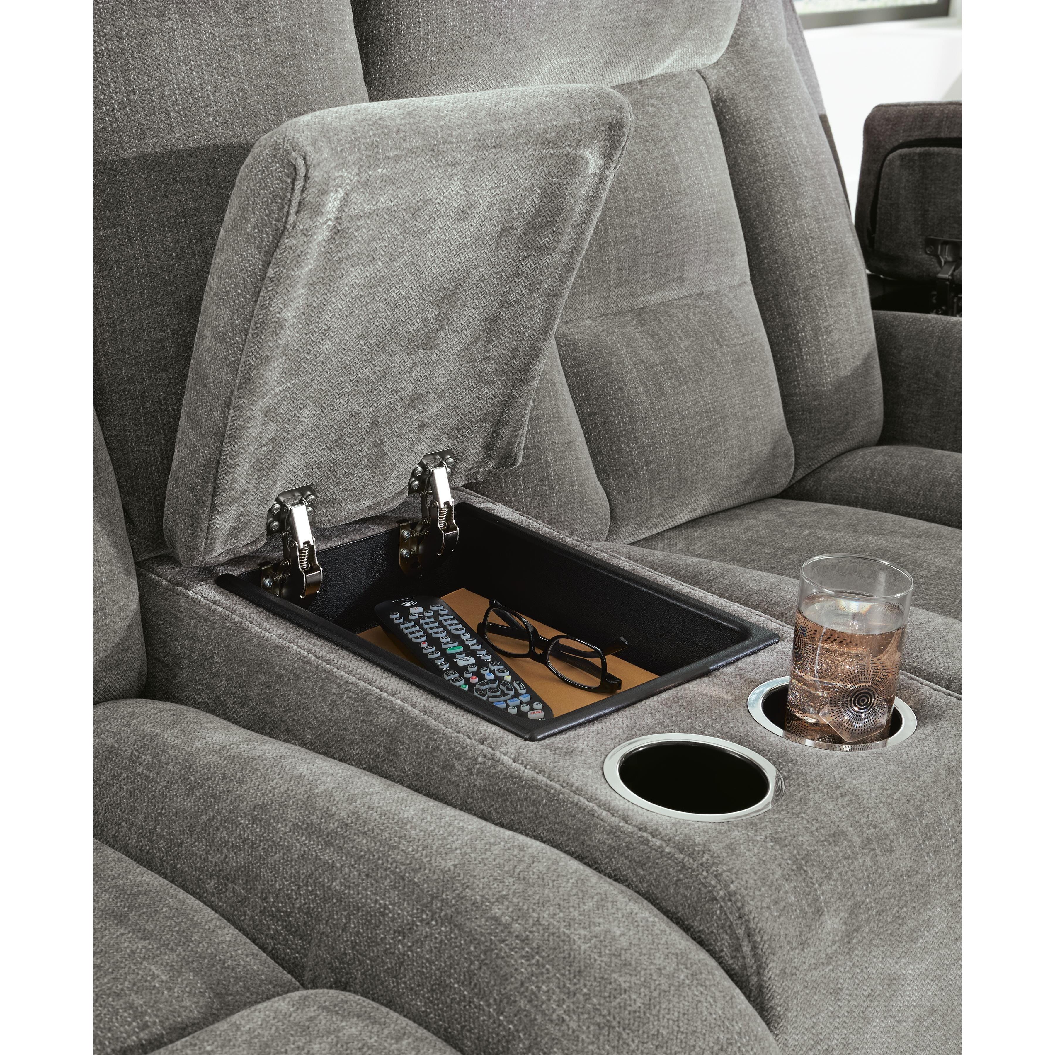 Signature Design by Ashley Mixed Motion PC8350518 Power Reclining Loveseat with Console & Adjutasble Headrest IMAGE 9